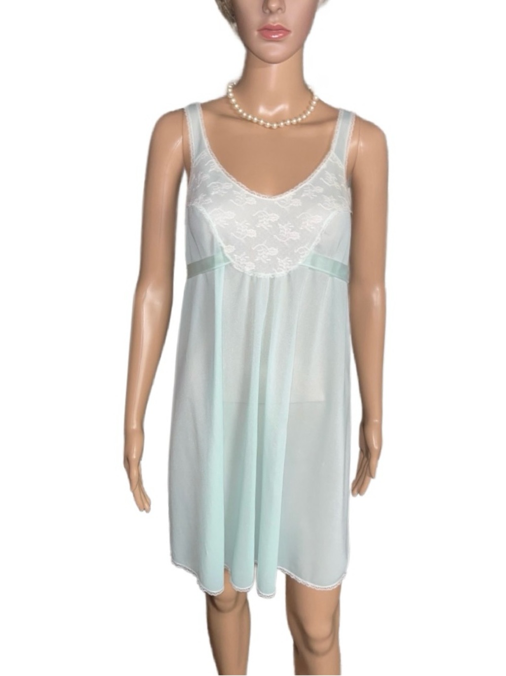 Vassarette Hollywood by Munsingwear ~ Small ~ Blue ~ Sexy Babydoll Lingerie - Picture 3 of 16